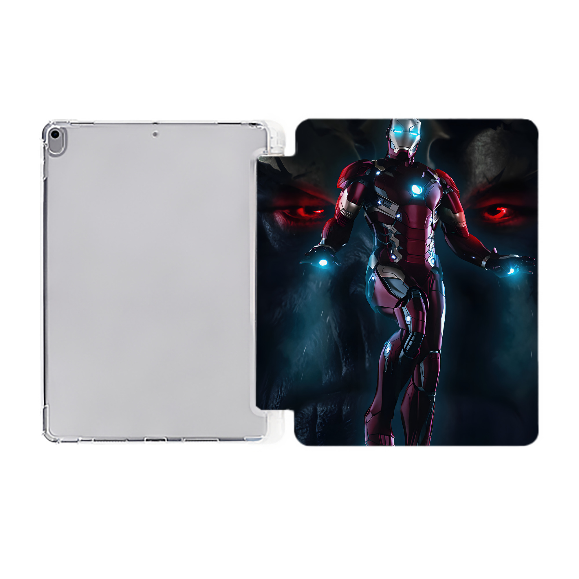 （画像用） アベンジャーズ The Avengers IPad ケース ペン収納付き 三つ折りスタンド PUレザー×シリコン 対応機種9.5/10.5/10.9インチ